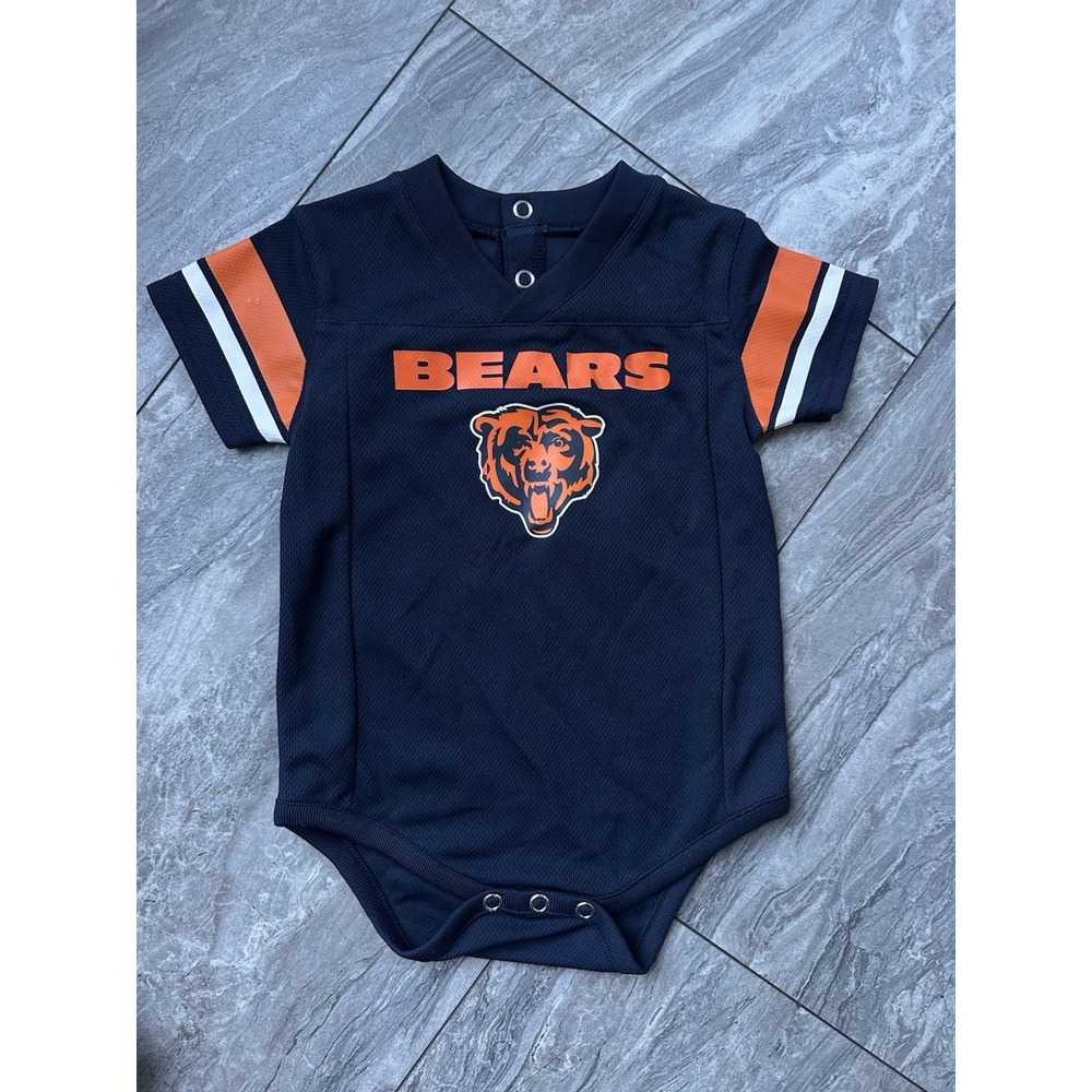 Chicago Bears NFL Baby Jersey Bodysuit 6-9 Months Navy Orange Football 0312